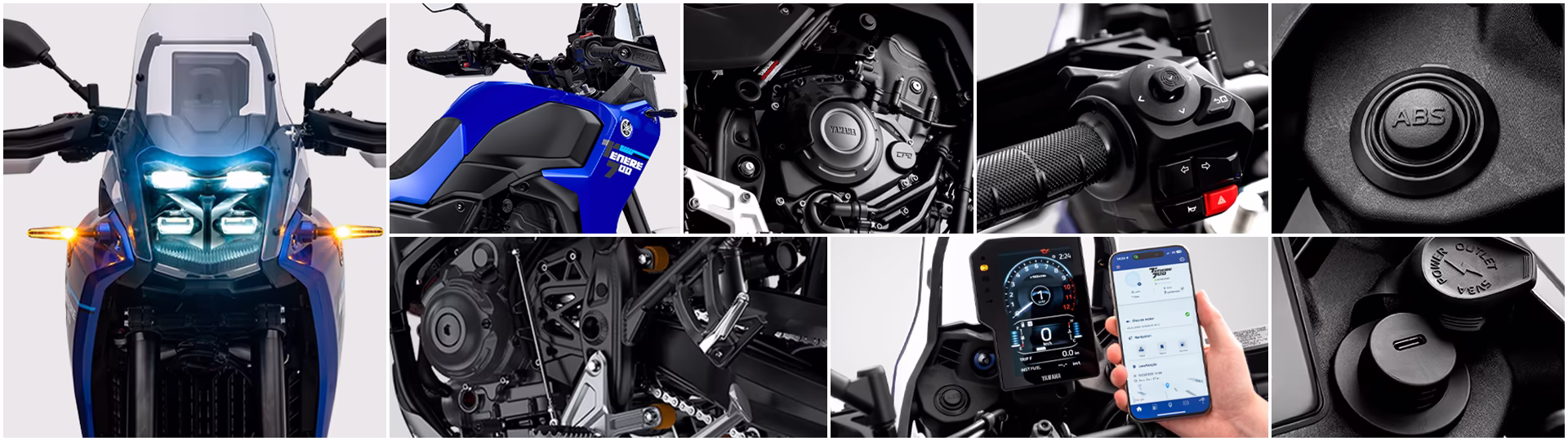 Nova Ténéré 700 Inspirada Na Essência do Rali Consórcio Yamaha Brasil - detalhes e especificacoes da moto